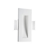 LUCES CIROCCO rectangular plaster wall lamp, white
