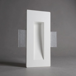 LUCES CIROCCO rectangular plaster wall lamp, white