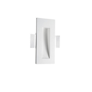 LUCES CIROCCO oprawa ścienna LED 1W 3000K z gipsu, biała