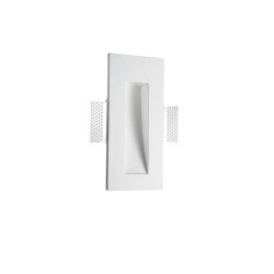 LUCES CIROCCO oprawa ścienna LED 1W 3000K z gipsu, biała
