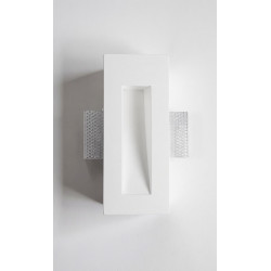 LUCES CIROCCO oprawa ścienna LED 1W 3000K z gipsu, biała