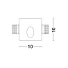 LUCES CIROCCO square plaster wall lamp 12V LED 1W