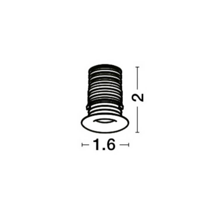 LUCES TINY oczka LED 3000K 1W IP44 nowoczesne oświetlenie