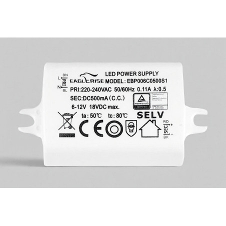 LUCES 6W power supply for fixtures requiring a power supply LUCES 6W power supply for fixtures requiring a power supply