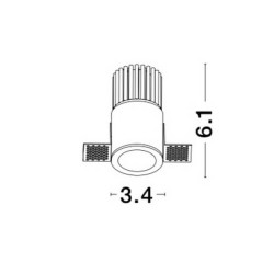 LUCES SELENE oczko wpuszczane LED 5W 3000K 350lm CRI90 IP20