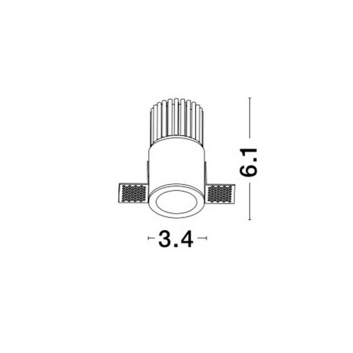 LUCES SELENE oczko wpuszczane LED 5W 3000K 350lm CRI90 IP20