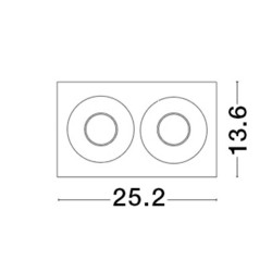 LUCES BABASAC LE61663 plaster fixture 2xGU10