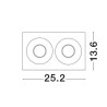 LUCES BABASAC LE61663 plaster fixture 2xGU10