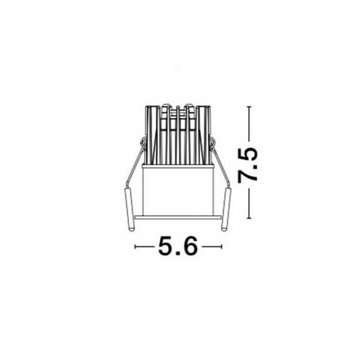 LUCES TURMERO LE61338/9 okrągła oprawa podtynkowa LED 7W