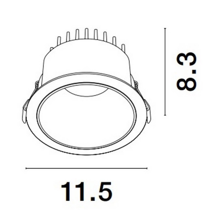 ARAMIEL LE65119/20 round LED fixture 20W 3000K white/black