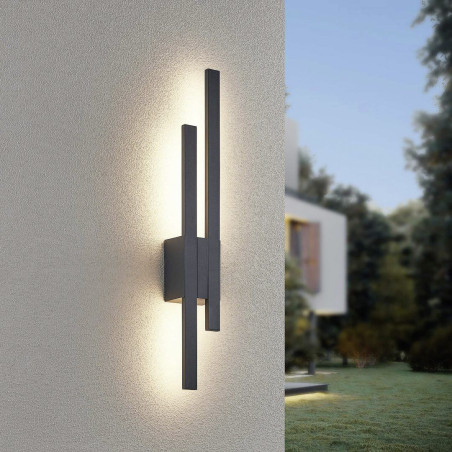 TRIO TAWA LED outdoor wall lamp 2x9W 3000 anthracite IP54 TRIO TAWA LED outdoor wall lamp 2x9W 3000 anthracite IP54
