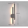 TRIO TAWA kinkiet zewnętrzny LED 2x9W 3000 antracyt IP54