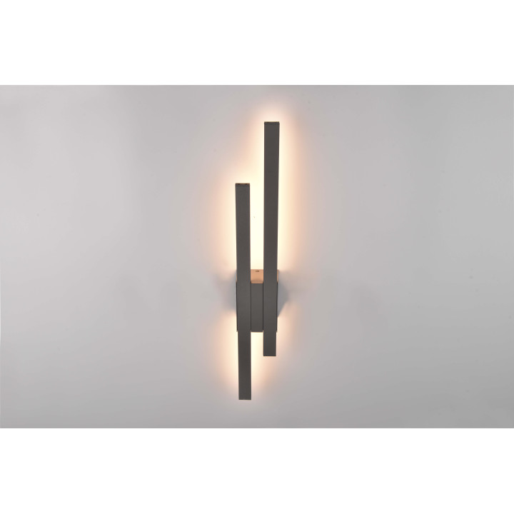 TRIO TAWA LED outdoor wall lamp 2x9W 3000 anthracite IP54