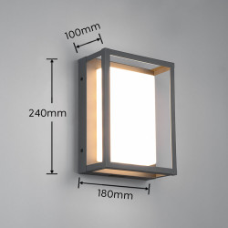 TRIO WITHAM lampa zewnętrzna LED 1100lm antracyt IP54