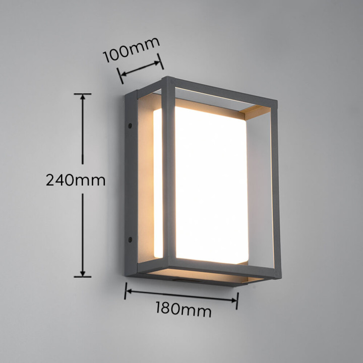 TRIO WITHAM LED outdoor lamp 1100lm anthracite IP54