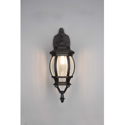 TRIO ELVO outdoor wall lamp E27 black aluminum stylish