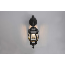 TRIO ELVO outdoor wall lamp E27 black aluminum stylish