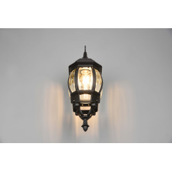 TRIO ELVO outdoor wall lamp E27 black aluminum stylish