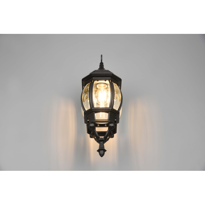 TRIO ELVO outdoor wall lamp E27 black aluminum stylish