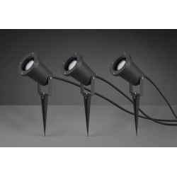 TRIO UBANGI lampy zewnętrzne zestaw 3 reflektorów GU10 IP65