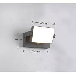 TRIO KANSAS LED outdoor wall lamp with motion sensor IP54