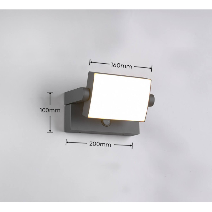 TRIO KANSAS LED outdoor wall lamp with motion sensor IP54