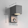 TRIO ROYA outdoor wall lamp with motion sensor GU10 IP44