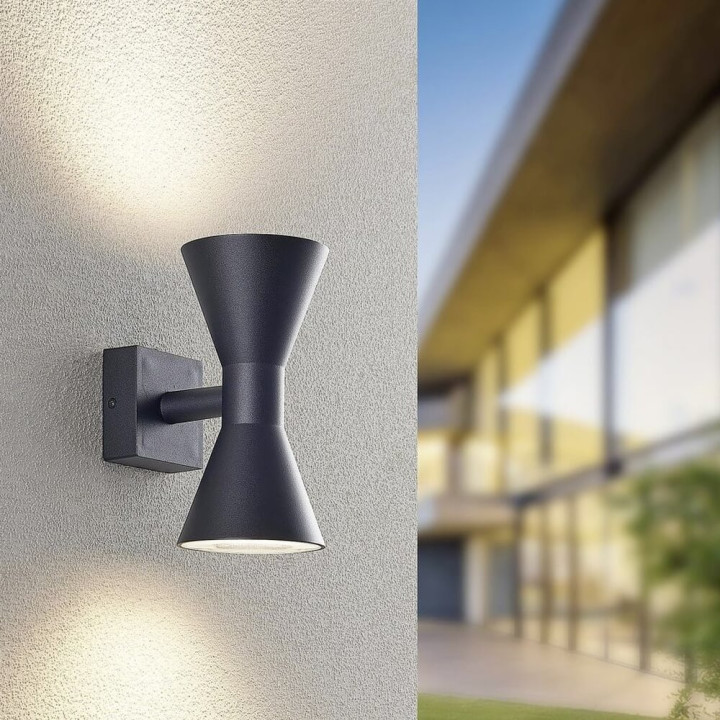 TRIO ARDAS outdoor wall lamp 2xGU10 IP44 white, black