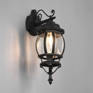 TRIO ELVO kinkiet  zewnętrzny w stylu retro, aluminium, matowy czarny, na żar&oacute;wkę LED E27