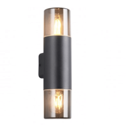TRIO HOOSIC outdoor wall lamp IP44 black, up/down lighting