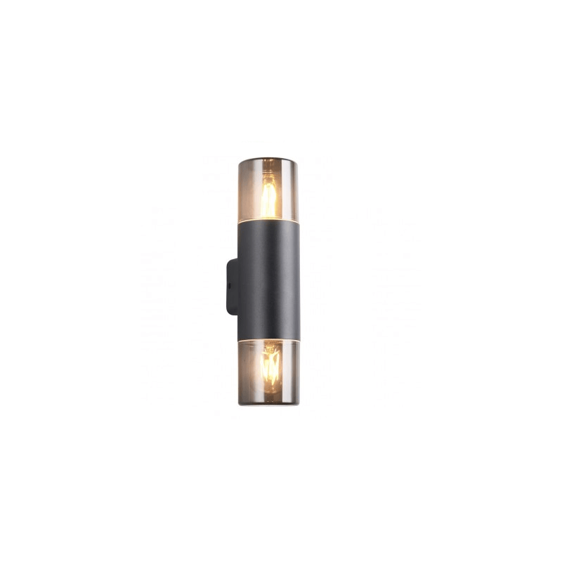 TRIO HOOSIC outdoor wall lamp IP44 black, up/down lighting