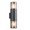 TRIO HOOSIC outdoor wall lamp IP44 black, up/down lighting