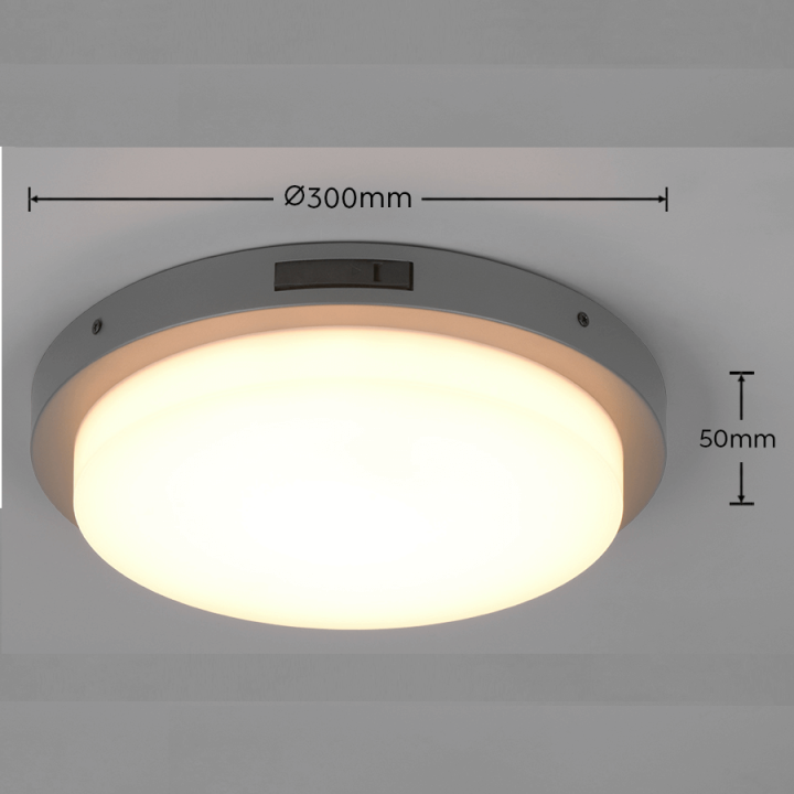 TRIO BERMEJO lampa sufitowa zewnętrzna IP54 czujnik ruchu