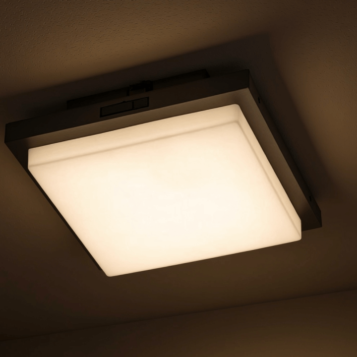TRIO BERMEJO kwadratowa lampa sufitowa z czujnikiem ruchu