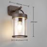 TRIO ALMERIA outdoor wall lamp E27 IP44 rusty, anthracite