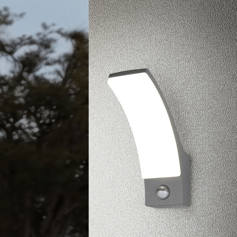 TRIO BEJA LED outdoor wall lamp anthracite with motion sensor
