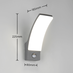 TRIO BEJA LED outdoor wall lamp anthracite with motion sensor
