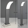 TRIO BEJA lampa ogrodowa stojąca LED IP44 antracyt 60/100cm