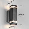 TRIO BARCELOS outdoor wall lamp black 2xGU10 IP44 up/down