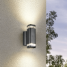 TRIO BARCELOS outdoor wall lamp black 2xGU10 IP44 up/down