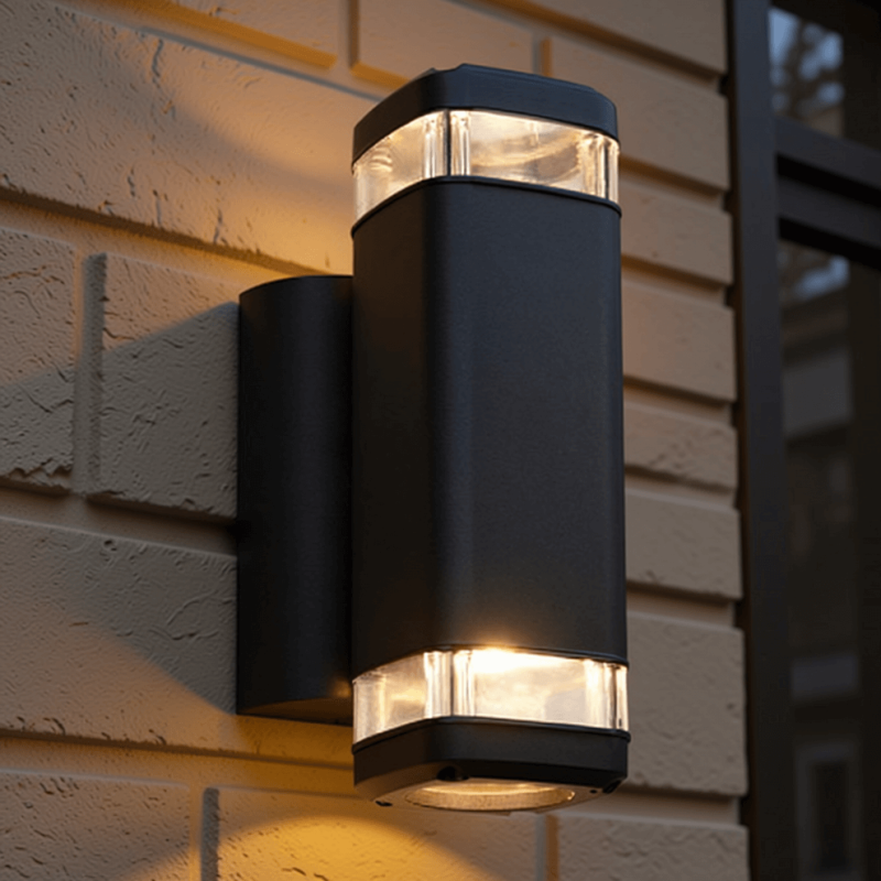 TRIO BARCELOS outdoor wall lamp black 2xGU10 IP44 up/down
