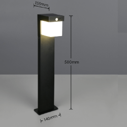 TRIO COLOMBO lampa ogrodowa stojąca LED IP44 czarna 50/100cm