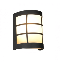 TRIO SINTRA black outdoor wall lamp E27 IP44 steel and glass
