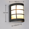 TRIO SINTRA black outdoor wall lamp E27 IP44 steel and glass
