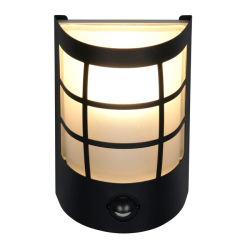 TRIO SINTRA outdoor wall lamp with motion sensor, black