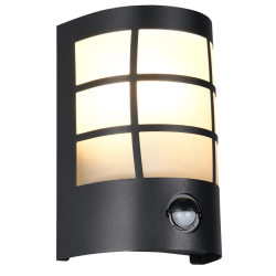 TRIO SINTRA outdoor wall lamp with motion sensor, black