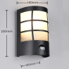 TRIO SINTRA outdoor wall lamp with motion sensor, black