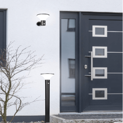 TRIO GORDA floor lamp for gardens with motion and twilight sensor
