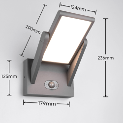 TRIO MALAWI outdoor LED wall lamp IP65, changing light color