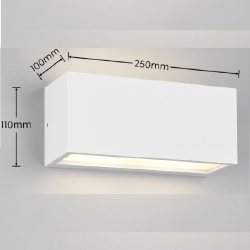 TRIO MAYENNE outdoor wall lamp IP44 white/anthracite/wood
